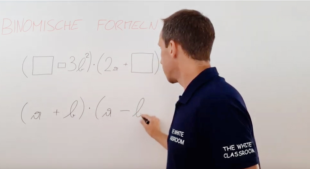Binomische Formeln - Ergänzungen | thewhiteclassroom.at